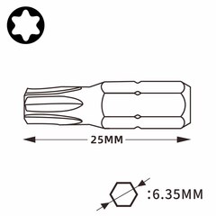 Бита T10 х25мм TORX Wiha 7015Z 01716