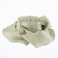 Лента полиэстер жатая с волнистым краем (4,0 см*9,14 м), Авокадо, 1 шт.