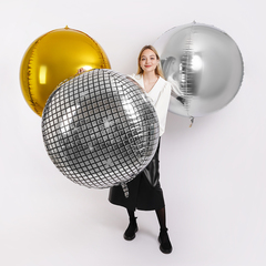 К Сфера 3D, 60''/152 см, Диско-шар, Серебро, 1 шт.