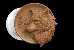 Силиконовый молд Волк (медальон) № 0484