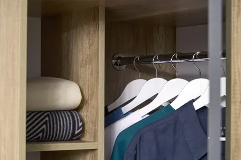 Шкаф угловой Вегас ШКУ-01 дуб каньон / графит