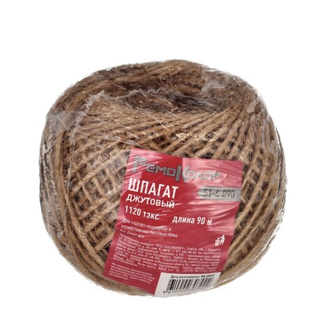 51-4-090 Шпагат джутовый 1120текс, 90м РемоКолор