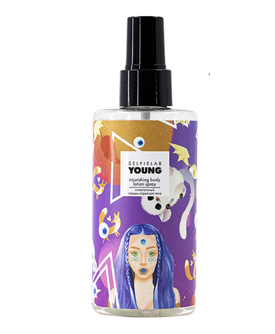 Лосьон-спрей питательный для тела с олигосахаридами цикория 200мл Young Selfielab