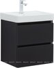 Aquanet 367324 Тумба с раковиной Вега 2.0 50 (Ирис T) 2 ящ. цв. черный (367324)