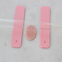 Ограничитель толщины для раскатки полимерной глины, набор, цвет лососевый, ФТ007