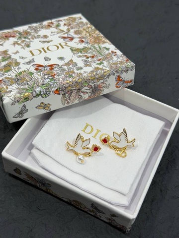 Серьги птички Диор Dior