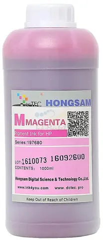 Чернила пигментные DCTec Z2100M Magenta. 1000мл. Серия 197690