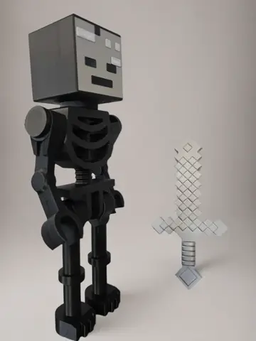 Большая Минифигурка Майнкрафт Скелетон 3D-печать