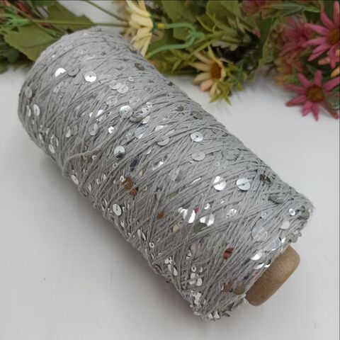 Королевские пайетки на хлопке  - Серый, пайетка сереброКП004
