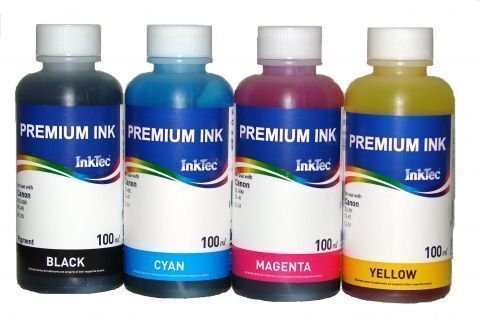 Комплект чернил Inktec H7064 4 цвета mBk, C, M, Y по 100мл. (для картриджей HP №920, 920XL)