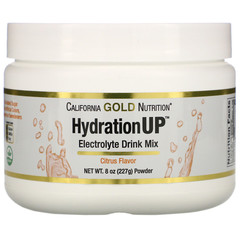 California Gold Nutrition, HydrationUP, порошок для приготовления электролитического напитка, цитрус, 227 г (8 унций)