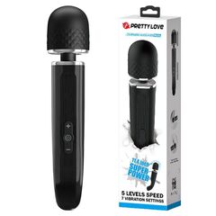 Черный вибратор-жезл Charming Massager Plus - 29 см. - 