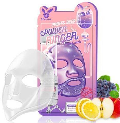 Тканевая маска для лица Elizavecca Fruits Deep Power Ringer Mask Pack, 23 мл