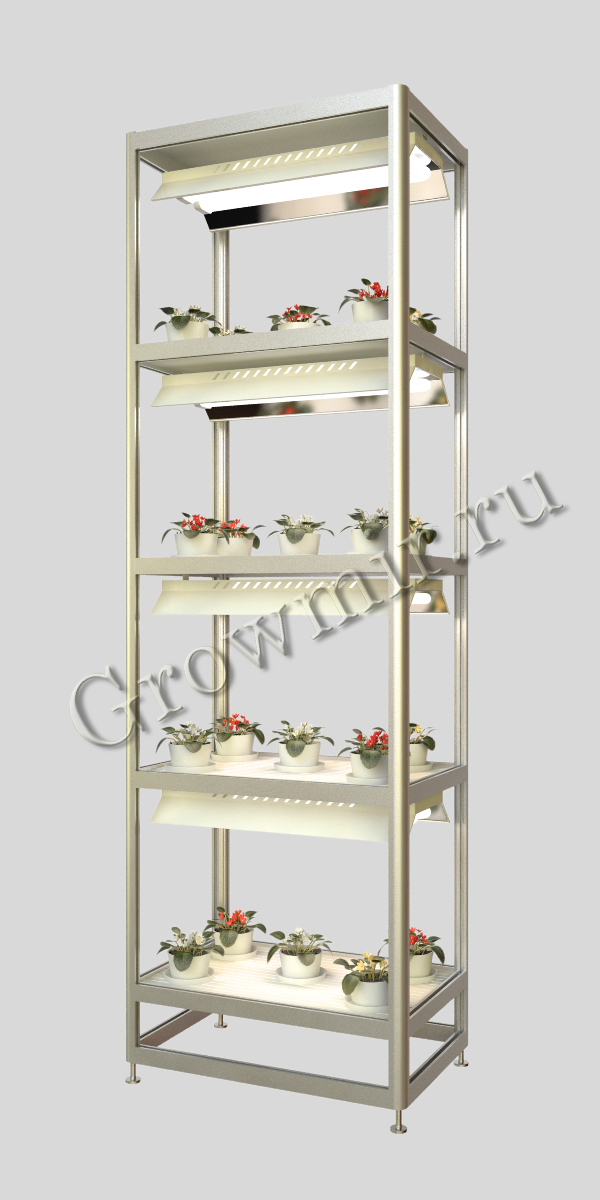 Стеллаж для растений 40x60x190 c LED лампами по 110 W - Гроушоп GrowMir