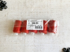 Нитки армированные 100ЛЛ 200 м, красный