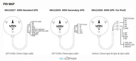 Модуль GPS Holybro pix32 GPS M9N
