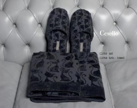 Полотенце 100х150 Luna di Giorno Cesello 2758 antracite 364