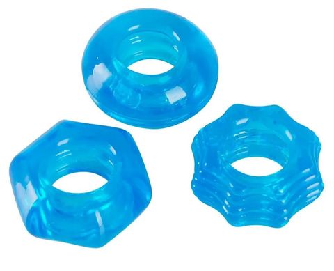 Набор из 3 голубых эрекционных колец Stretchy Cock Ring - Orion You2Toys 05360750000