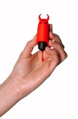 Красный вибростимулятор Devol Mini Vibrator - 8,5 см. - 