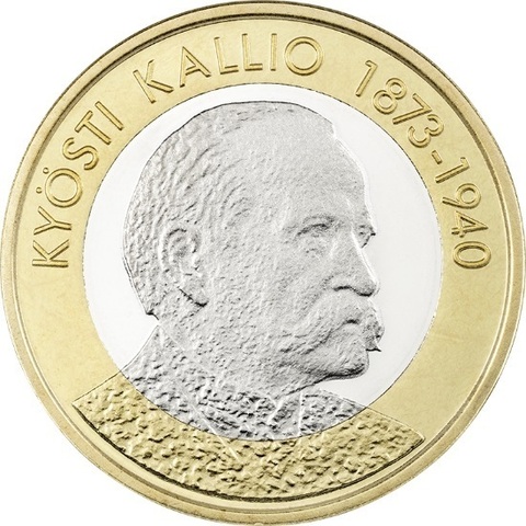 5 евро 2016 Финляндия - Кюёсти Каллио (4-й президент)