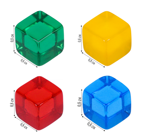 Кубик Прозрачный Цветной в ассортименте