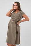 Платье для беременных 10370 оливковый