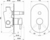 Ravak X070204 Смеситель скрытого монтажа с переключателем ES.061.00CR.O2 ХРОМ (2 вывода)