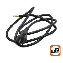 Шнур сетевой UNITED PARTS 3x1,5 мм.кв. - 1,5 м, ПГА-ВП (медь, термоэластопласт ±50С°) (90-0453)