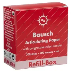 Bauch Артикуляционная бумага 200 микрон картонный бокс (красный) BK 1002