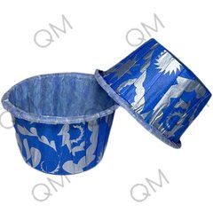 Форма бумажная "Маффин" 50*40 мм (Дамаск синий) 65гр