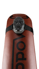 Напольный боксерский мешок кожа FILIPPOV 170см/40см/80кг, коричневый