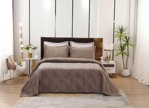 Покрывало 240x280 Sofi De MarkO Ариэль цвета капучино