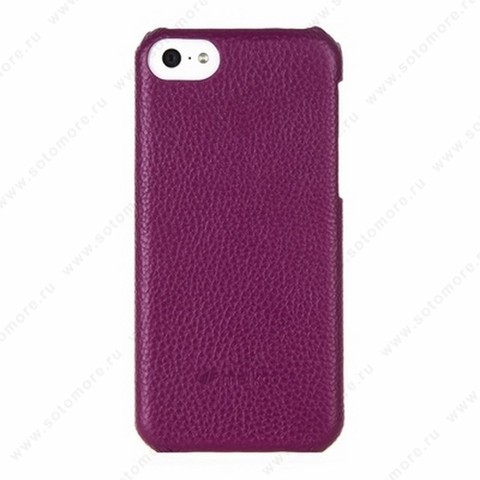 Накладка Melkco кожаная для iPhone 5C Leather Snap Cover (Purple LC)