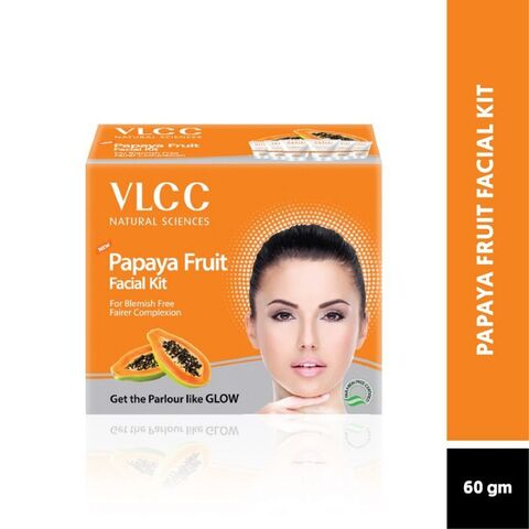 PAPAYA FRUIT FACIAL KIT For Blemish Free Fairer Complexion, VLCC (ПАПАЙЯ набор для избавления от пятен и осветления кожи лица), 6x10 г.