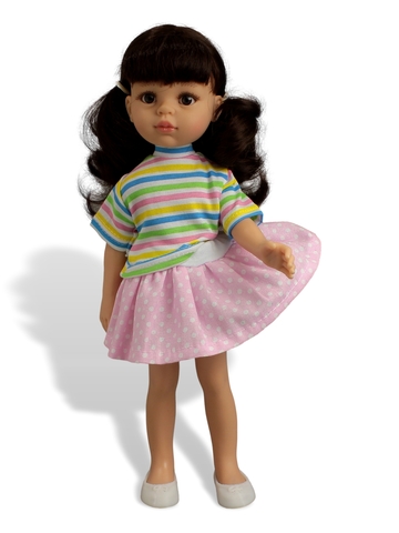 Костюм с юбкой и шортами - На кукле. Одежда для кукол, пупсов и мягких игрушек.