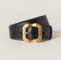 Кожаный ремень Miu Miu, чёрный