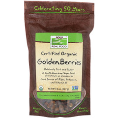 Now Foods, Real Food, Сертифицированный органический физалис, 8 унций (227 г)