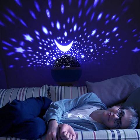 Ночник-проектор вращающийся Звездное небо Star Master (розовый)