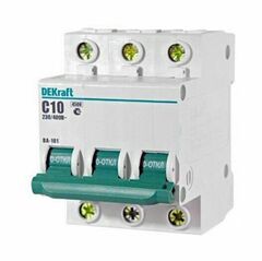 11077 Авт.выкл. 3п 10А ВА101 DEKraft
