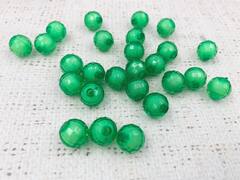 Бусины круглые пришивные акриловые, d 12 мм, зелёный