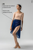 Wrap skirt with elastic waist and ties | dark_sapphire