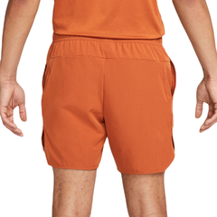 Шорты теннисные Nike Dri-Fit Advantage Short 7in - dark russet/white