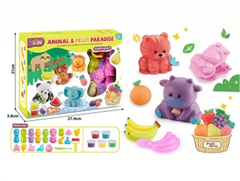 Пластилин Животные и фрукты 23 эл, размер 28*21