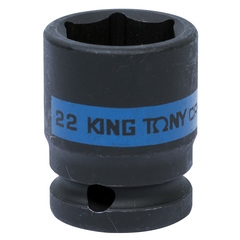 KING TONY (453522M) Головка торцевая ударная шестигранная 1/2", 22 мм