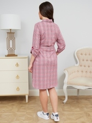 4010 Халат-рубашка на пуговицах