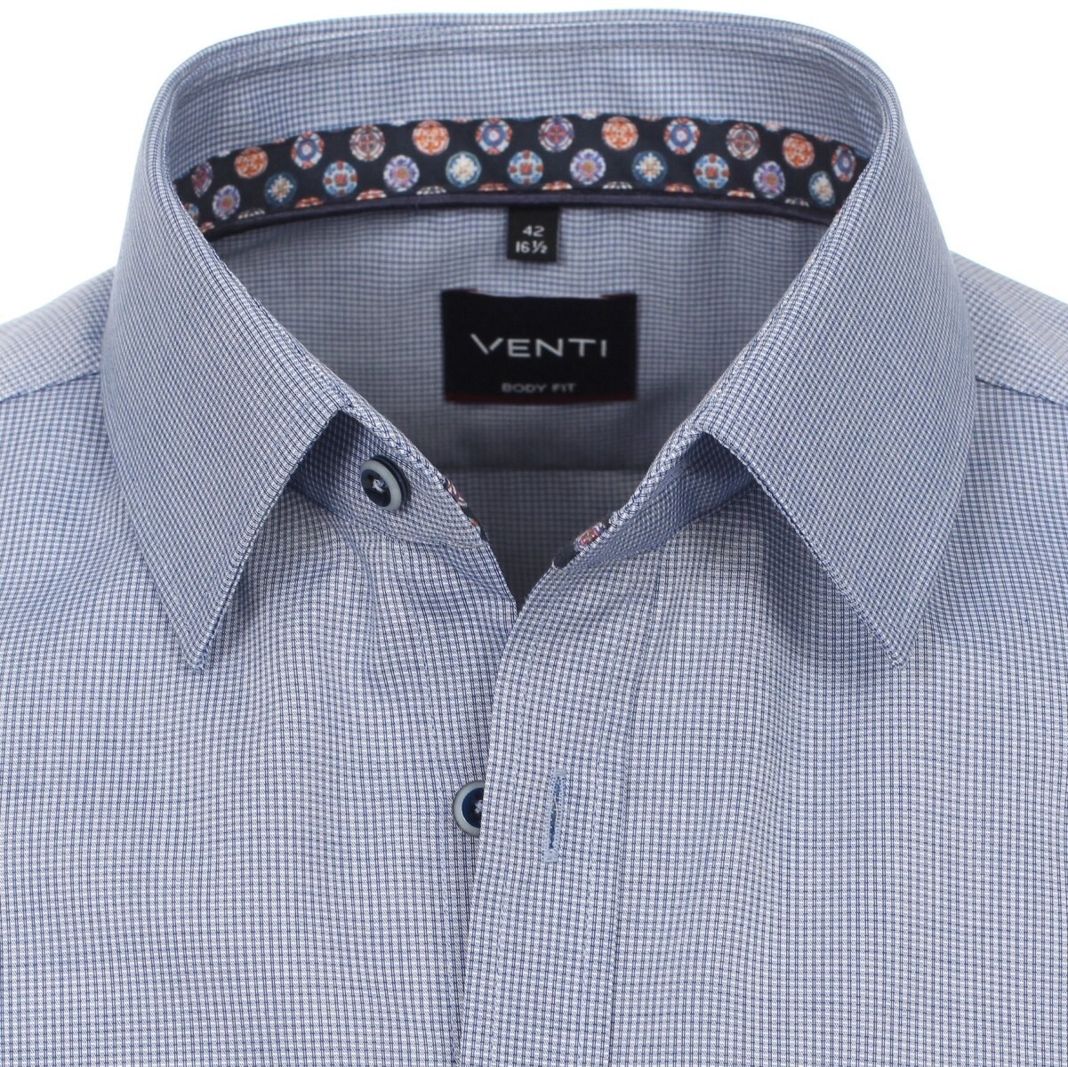 Рубашка Venti Body Fit 123826700-100 в мелкую клеточку