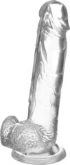 Прозрачный реалистичный фаллоимитатор Mr. Bold L - 18,5 см. - 