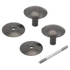 Ручка кнопка Реж РДК-110-АСеребро шпилька 100мм