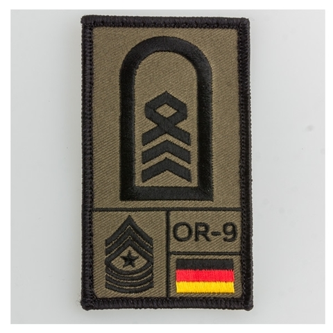 Café Viereck Rank Patch Oberstabsfeldwebel oliv