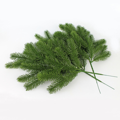 №2 Еловая ветка искусственная, реалистичная, 23 лапки, декор зимний, рождественский, ветка 44 см, набор 3 ветки.